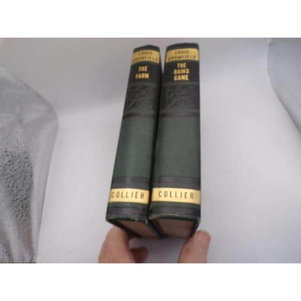 Louis Bromfield Books The Rains Came & The Farm P.F. Collier Hardcover Set Green